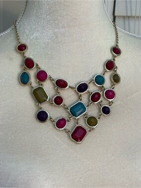 Belk Jeweltone Bib Statement Necklace